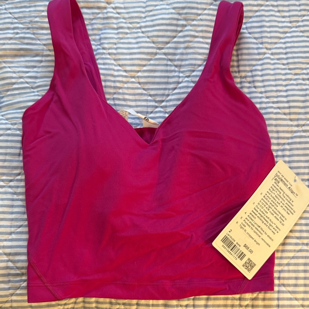 Lululemon Align tank raspberry color
